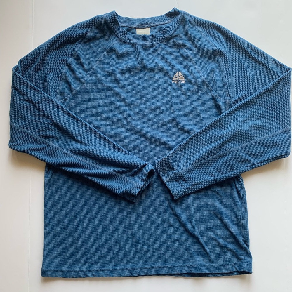 Blue Nike ACG Long sleeve knit shirt